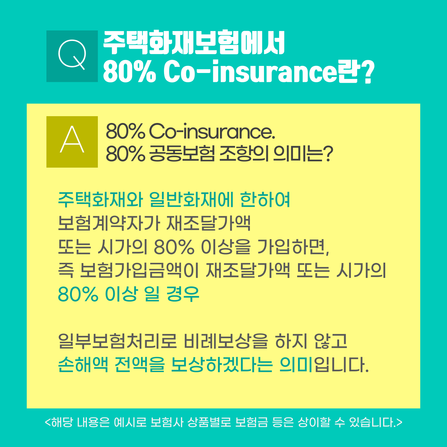 #80% CO-INSURANCE 조항