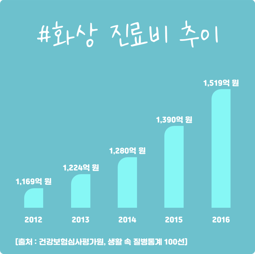 #화상 진료비 추이