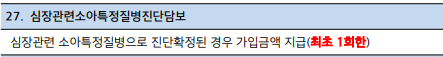 기타특약 - 심장관련소아특정질병 진단담보